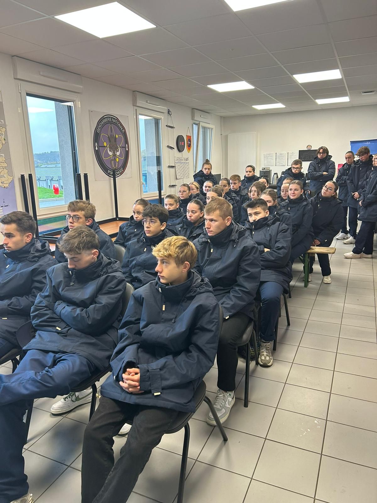 Cadets en présentation au PSPG de Chooz